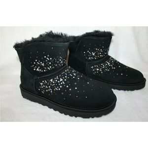 Ugg Classic Galaxy Bling Mini, Blk, Size 8